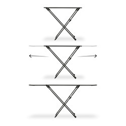 Suszarka balkonowa teleskopowa Konighoffer Spring Black 108-190 x 56 x 94 cm