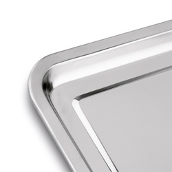 Taca metalowa nierdzewna Tadar 35,5 x 26,5 cm prostokątna