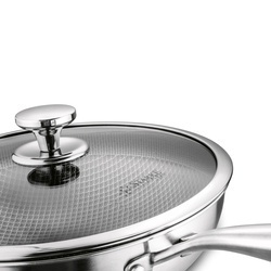 Wok nierdzewny Starke Pro Linesta Steel 30 x 9 cm z pokrywką