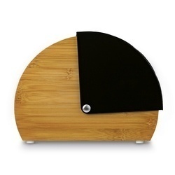 Chlebak bambusowy Konighoffer Nero 39 x 25,5 x 19 cm czarny
