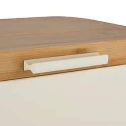 Chlebak stalowy Konighoffer Capri 30,5 x 18 x 14 cm kremowy