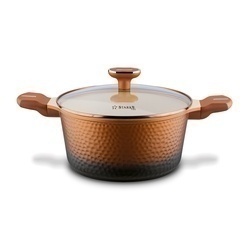 Zestaw garnków na indukcję Starke Pro Texture Copper 10 elementów i 4 noże Toshiro