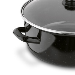 Garnek emaliowany z pokrywką szklaną Tadar 6 l