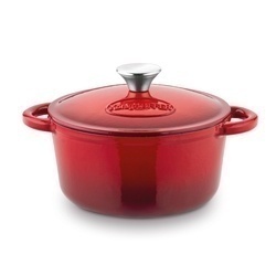 Gęsiarka żeliwna brytfanna emaliowana Konighoffer 2,8 l 21 x 10,5 cm okrągła czerwona