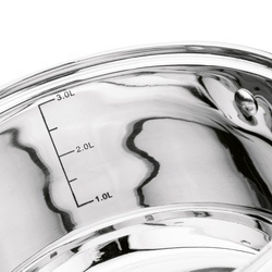 Komplet 3 garnków stalowych Tadar Roger II 16 cm 20 cm 24 cm