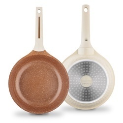 Komplet 3 patelni na indukcję Starke Pro Texture Creamy 20 24 28 cm