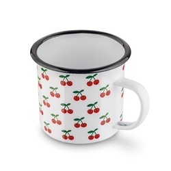 Kubek emaliowany retro Tadar Wiśnie 500 ml
