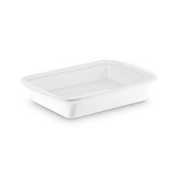 Maselniczka porcelanowa z pokrywką Tadar Ceramic 16,5 x 12 cm biała