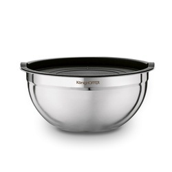 Miski nierdzewne z pokrywkami Konighoffer 16 cm 20 cm 24 cm satyna