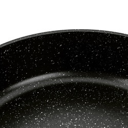 Patelnia na indukcję głęboka krótkie uchwyty Konighoffer Pollo Black 28 x 7 cm
