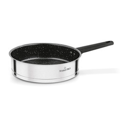 Patelnia nierdzewna non-stick z pokrywką Starke Pro Rigor 24 cm