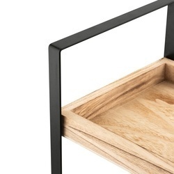 Półki drewniane stojące na stalowym stelażu Tadar 2-poziomy 34 x 18 x 34 cm