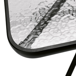 Stolik ze szklanym blatem hartowanym Tadar 70 x 70 cm kwadratowy
