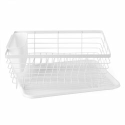 Suszarka do naczyń z tacą i ociekaczem Konighoffer Irma 36,3 x 30,2 x 14,5 cm biała