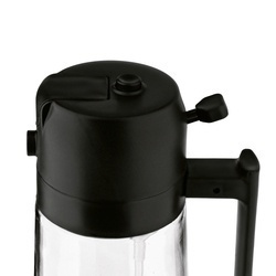 Szklana butelka na ocet i oliwę ze spryskiwaczem Tadar 450 ml czarna