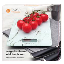 Waga kuchenna elektroniczna Tadar biały marmurek