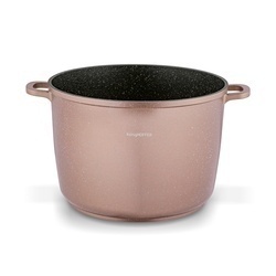 Zestaw 2 garnków na indukcję wysokich Konighoffer Pollo Rose Gold 6,8 l 10 l i 4 nakładki