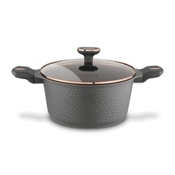 Zestaw garnków na indukcję Starke Pro Texture Grey 10 elementów i 3 noże Toshiro