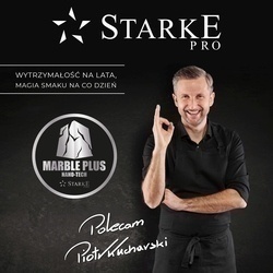Zestaw garnków na indukcję z powłoką marmurową Starke Pro Dark 10 elementów miedziany