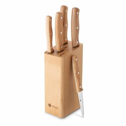 Zestaw noży kuchennych w bloku drewnianym Tadar Talon 6 elementów
