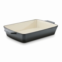 Brytfanna żeliwna emaliowana Konighoffer 39 x 23 x 7 cm szara