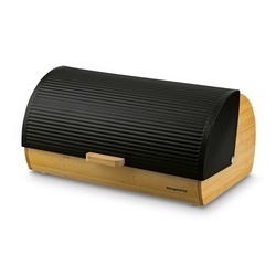 Chlebak bambusowy Konighoffer Nero 39 x 25,5 x 19 cm czarny