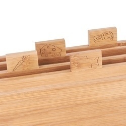 Deski bambusowe do krojenia w stojaku Konighoffer 28 x 23 x 0,8 cm 4 sztuki
