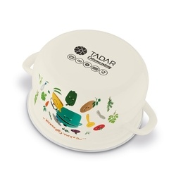 Garnek emaliowany z pokrywką Tadar Radość gotowania 24 cm