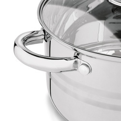 Garnek na indukcję ze stali nierdzewnej Konighoffer Bari Silver 6 l