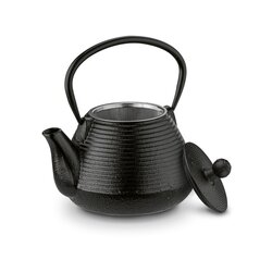 Imbryk do herbaty z zaparzaczem żeliwny Konighoffer Hanako Strip 1 l czarny