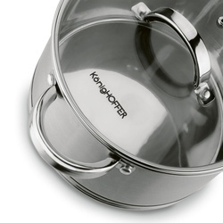 Zestaw nierdzewnych garnków na indukcję Konighoffer Petra 8 elementów