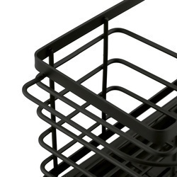 Organizer do zlewu druciany Tadar Trendy 23,5 x 13,5 x 15 cm czarny