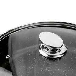 Patelnia na indukcję głęboka krótkie uchwyty Konighoffer Pollo Black 28 x 7 cm
