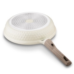 Patelnia z powłoką ceramiczną na indukcję Konighoffer Rosti 28 cm kremowa