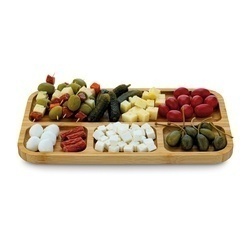 Półmisek na przekąski bambusowy Tadar 33 x 19,5 x 1,6 cm