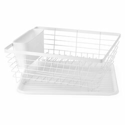 Suszarka do naczyń z tacą i ociekaczem Konighoffer Irma 36,3 x 30,2 x 14,5 cm biała
