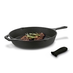 Zestaw 3 patelni żeliwnych z nakładką silikonową Konighoffer 20 cm 24,5 cm 29 cm