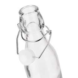 Butelka szklana z klipsem Tadar 250 ml okrągła