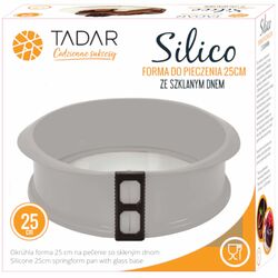 Forma do pieczenia Tadar Silico 25 cm okrągła ze szklanym dnem