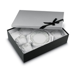 Komplet sześciu filiżanek do kawy ze spodkami Tadar Bella Feguro Carla 250 ml