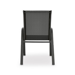 Krzesła ogrodowe stalowe Tadar szare 2 sztuki