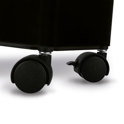 Regał na kółkach uniwersalny 3 poziomy Tadar 41 x 14 x 64 cm czarny