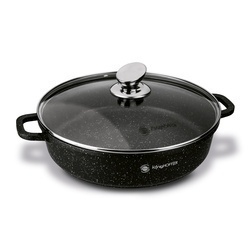 Patelnia na indukcję głęboka krótkie uchwyty Konighoffer Pollo Black 32 x 8 cm
