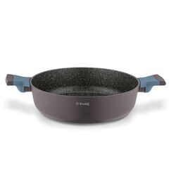 Patelnia na indukcję marmurowa z pokrywką Starke Pro Luxury Grey 28 cm krótkie uchwyty