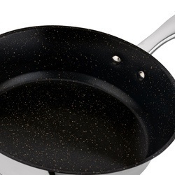 Patelnia nierdzewna non-stick na indukcję z pokrywką Starke Pro Sintesi 24 cm