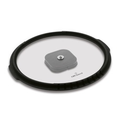 Pokrywka do garnków i patelni z silikonowym rantem Starke Pro 24 cm funkcja odcedzania