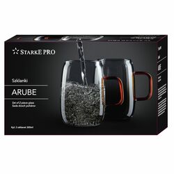 Szklanki Starke Pro Arube 300 ml czarne 2 szt.