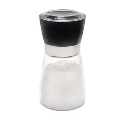 Szklany młynek ręczny do soli i pieprzu Tadar 170 ml czarny