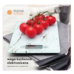 Waga kuchenna elektroniczna Tadar czarny marmurek