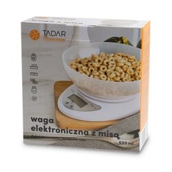 Waga kuchenna elektroniczna z miską Tadar 5 kg biała